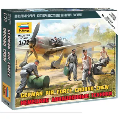 ZVEZDA 6188 German Luftwaffe Ground Crew 1:72 Snap Fit Model Kit • £8.95