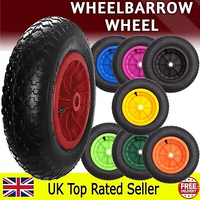 14  Pneumatic  Wheelbarrow Wheel /launching Trolley/ Inflatable Tyre. • £9.99