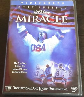 $2.50 • Buy Walt Disney Miracle 2 Disc DVD 2004 Kurt Russell 1980 USA Olympic Hockey