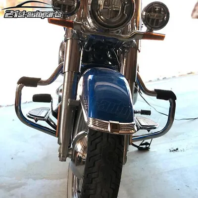 Fit 2018-2024 Harley Softail Heritage Classic Chrome Mustache Engine Guard Bar • $130.39
