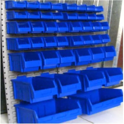 44 Plastic Parts Storage Bins With Louvre Wall Panel  • £197.27