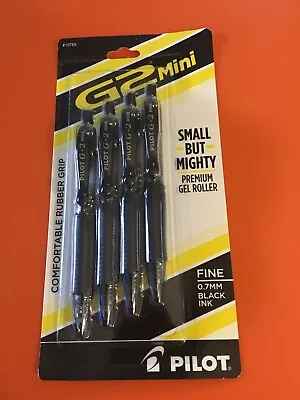 Pilot G2 Mini Premium Retractable Gel Roller Pen Fine Point 0.7mm Black 4PK • $18.50