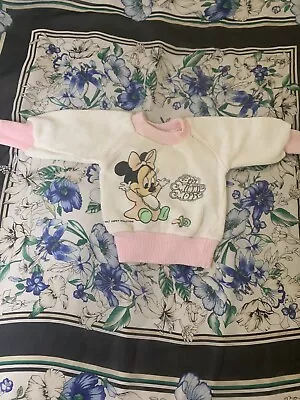 Vintage 1984 Walt Disney Sweater New Born To 6 Months Baby Minnie Mouse • $22