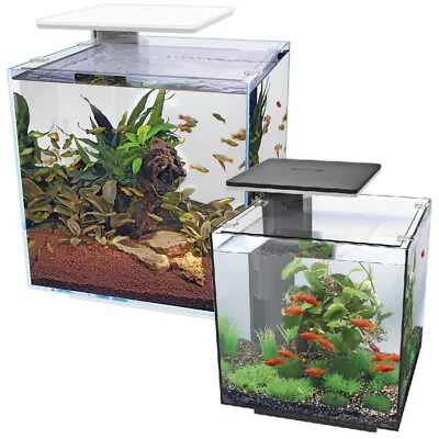 Superfish Qubiq Aquarium Nano Fish Tank Integrated Filter Optional LED Light • £114.99