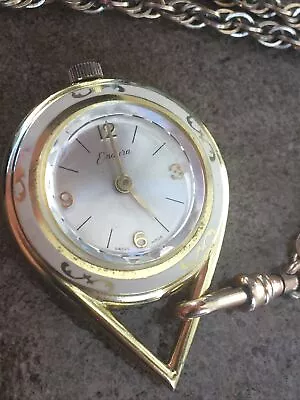 Vtg Endura Mechanical Pendant/Pocket Watch Swiss Made Sometimes Stops Working • $50