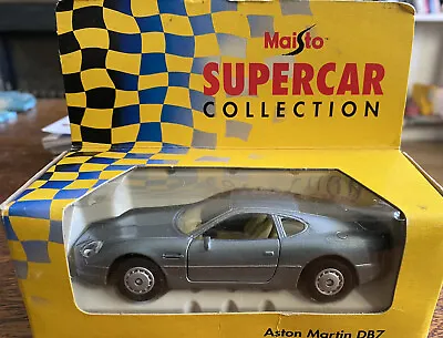 Maisto Supercar Collection Boxed Aston Martin DB7 Die Cast Model Silver 1990 New • £19.99
