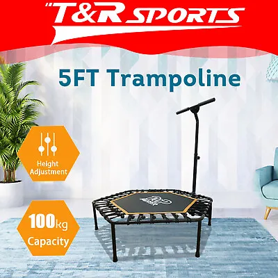 $119.99 • Buy POP MASTER 5FT Trampoline Hexagon Fitness Rebounder W/ Adjustable Handle Bar