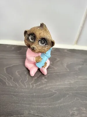 £14.50 • Buy Meerkat Brown Baby Figure Ornament With Bottle Resin In 2inch Rare Collectable 