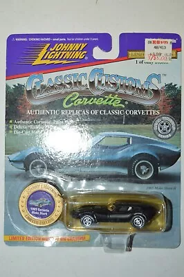 Johnny Lightning Classic Customs 1965 Corvette Mako Shark II Black 1:64 Diecast • $4.99