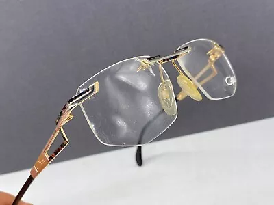 CAZAL Eyeglasses Frames Men Woman Gold Silver Rimless Rectangular 261 Germany • £136.51