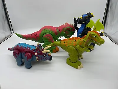 Fisher Price Mattel Imaginext Walk Roar Dinosaurs Triceratops Dilophosaurus LOT • $29.99