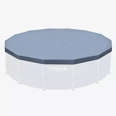 Funsicle 14 Foot Durable Round Pool Cover For Oasis And Activity Pools Gray • $35.99