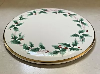 Mikasa Ribbon Holly Cheese & Cracker Board Plate Serving Platter 10.5  • $19.95