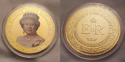 Queen Elizabeth II Gold Coin King Charles III Medal Royal Family London England • £8.99