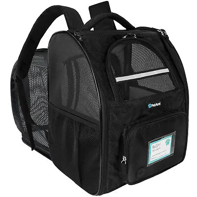 Pet Cat Dog Carrier Backpack Expandable Travel Bag Airline Approved Comfort Mesh • $49.99