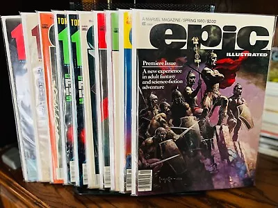 Amazing Lot Of 10 Magazines: 1984 & Epic Illustrated Warren/marvel • $150