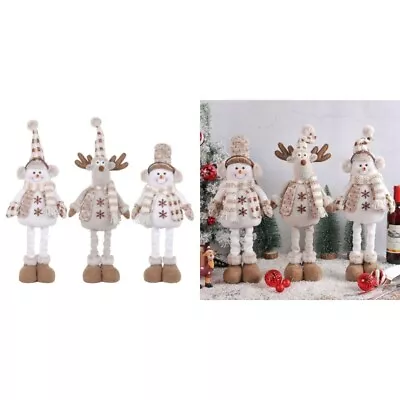 Christmas Decorations Figurine Telescopic Length Reindeer Christmas Ornament • $31.09