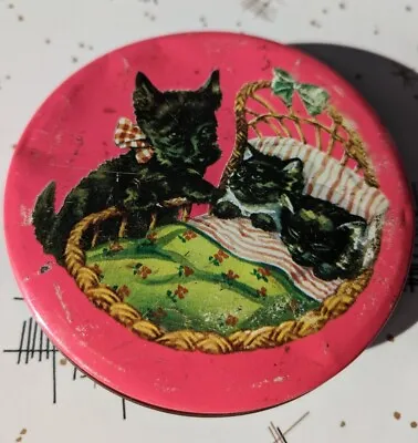 Vintage Penguin Confectionary Co Assorted Toffee Tin England Scottie Dog Kittens • $12.99