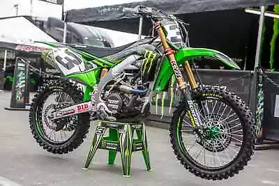 Factory Kawasaki Eli Tomac Graphics Kit KXF 250 450 2011-23 Fitted To Plastics • £245