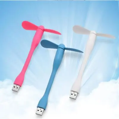 $3.18 • Buy Portable Mini USB 2.0 Fan+LED Lamp Flexible Summer Power Bank For Tablet Lot V9