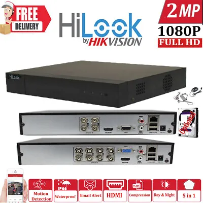 Hikvision Hilook Dvr 4ch 8ch 16ch Hd Cctv Camera Recorder Ahd Tvi Turbo Hdmi • £54.01