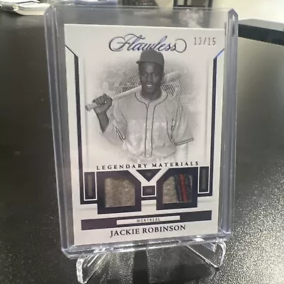 Jackie Robinson Game Worn Legendary Materials Sapphire /15 Panini Flawless  • $550