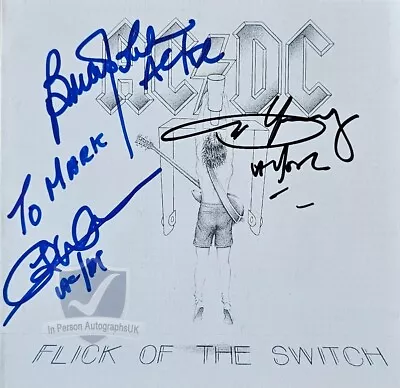 AC/DC Multi-Signed CD Cover OnlineCOA AFTAL • £556