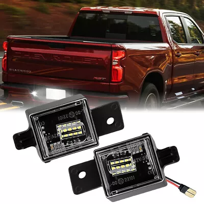 For 2014-2018 Chevy Silverado GMC Sierra Bright White LED License Plate Lights • $24.06