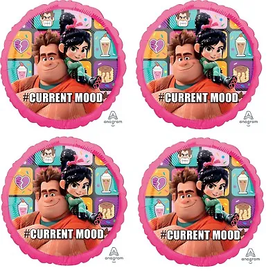 Wreck It Ralph 2 #CURRENT MOOD Balloon Decoration 17  4x Mylar Party Supplies • $11.99