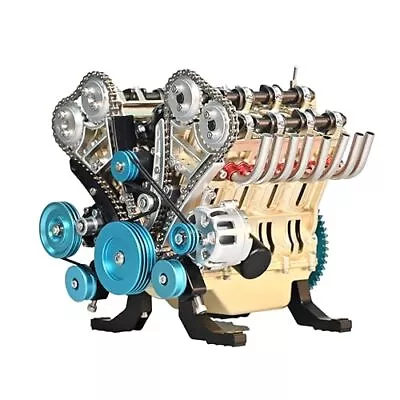 Mini V8 Engine Model Kit That Runs Mechanical Metal Assembly 8 Cylinder Engine • $942.62