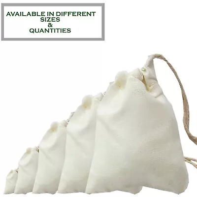 1000(5x7)Small Natural Cotton Muslin Drawstring Bags~Free Shipping • $328.49