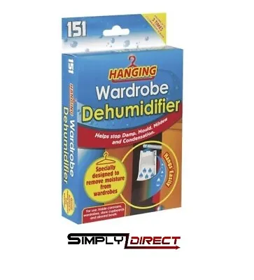 New 151 Moisture Hanging Wardrobe Dehumidifier Damp Bag 180g • £3.65