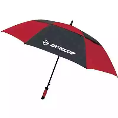 DUNLOP Double Canopy Folding Golf Umbrella-RED/BLACK -56 INCH -New -Free Ship • $20.99