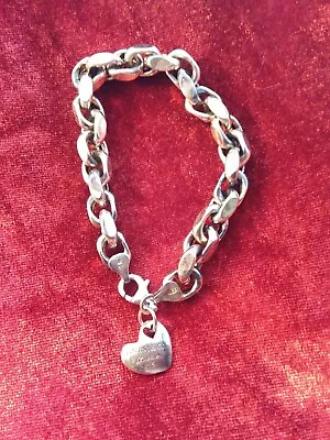 Vintage Tiffany & Co. ELSA PERETTI 925 Sterling Silver Heart Bracelet  Italy • $299