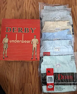 Vintage Rare Derby Brand Underwear Boxer Shorts Men's Big Boys Size 30 Box 60's • $175