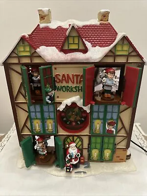 MR CHRISTMAS ANIMATED SYMPHONY SURPRISE SANTA'S WORKSHOP CLOCK. Working • $100