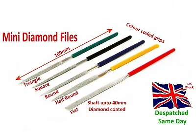 £5.49 • Buy 5pc Mini Diamond Needle File Modelling Metal Work Professionals