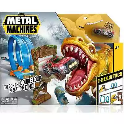 Zuru Metal Machines T-Rex Attack Take On The Double Loop Toy Car Track NEW • $15