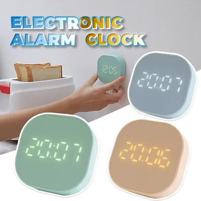 £15.22 • Buy Square Small Alarm Clock Luminous Mute LED Multifunctional Digital Clock Light
