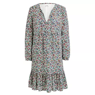 J. Crew Womens Ditzy Floral Print Dress Womens SZ XXS Long Sleeve A-Line V-Neck • $34.97