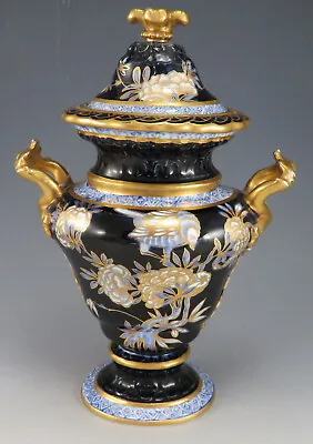 £131 • Buy Antique Pottery Pearlware Blue Transfer Spode Tubledown Dick Vase & Cover 1825