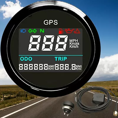 52mm Waterproof GPS Digital Speedometer Odometer Gauge For Motorcycle Car Truck  • $55.41