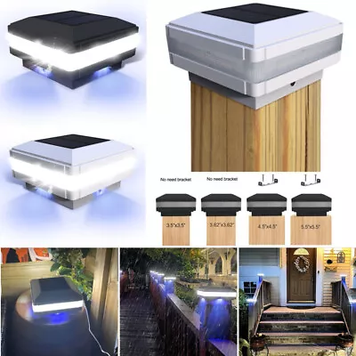 Solar Post Cap Lights Fence Lights Wooden Posts Deck Patio Garden Post Lights UK • £17.09