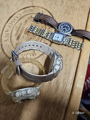 Baby G Shock Watch/swiss Army Watch. Working. Other 2 Need Batteries. Watch Lot. • $60