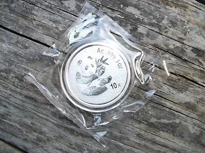 2000 PANDA SILVER  1oz. .999 CHINA 10 YUAN BU • $190