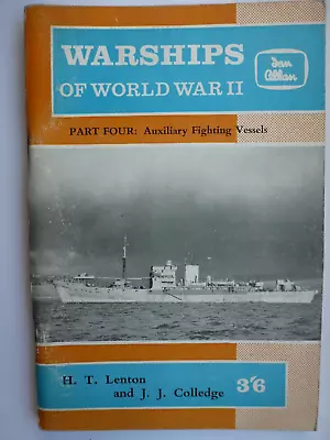 Ian Allan Abc Warships Of World War 2 - Part 4 Auxiliary Fighting Vessels - 1963 • £6.95