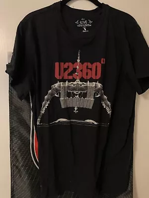 U2 360 TOUR Concert 2011 Men's Size Large Black T Shirt Band Rock Bono  • $15.99