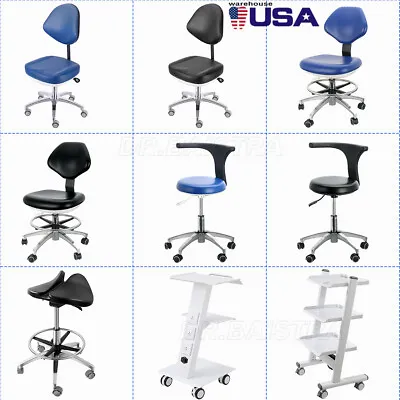 Dental Doctor Assistant Stool Chair Adjust Height Mobile Chair /Dental Trolley • $110.39