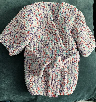 Handmade Baby Plush Dressing Gown Bath Robe Baby Gift Macine Wash • £10