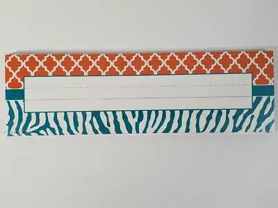 Orange Teal Wild Moroccan Name Plates 36 Desk Tags Teacher Created Resources NEW • $4.99